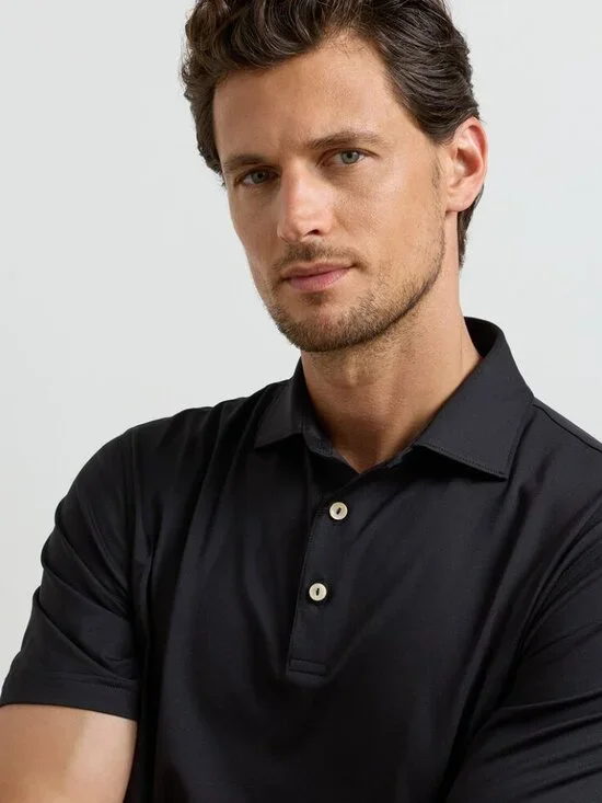 Peter Millar Summer Comfort Polo - Black - XL- NWT - Picture 2 of 6